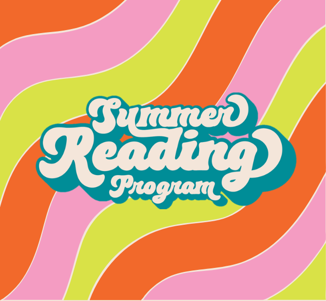 Text Summer Reading Program on colorful background
